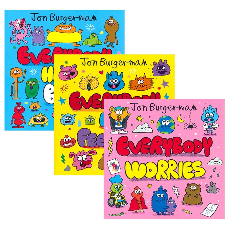 【自营】牛津精品绘本 Everybody 系列 人人都有焦虑/情绪/身体 Jon Burgerman 儿童故事绘本 性格习惯养成 家庭亲子教育 英文原版