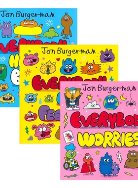 牛津精品绘本 Everybody 系列 人人都有焦虑/情绪/身体 Jon Burgerman 儿童故事绘本 性格习惯养成 家庭亲子教育 英文原版进口图书