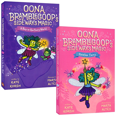 Oona Bramblegoop's Sideways Magic 侧身魔法系列1-2 爆笑小仙子 儿童彩图章节故事书 英语桥梁书 搞笑幽默 英文原版进口图书