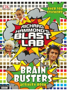 Richard Hammond's Blast Lab Brain Busters 理查德·哈蒙德的爆裂实验室 益智活动 锻炼大脑 300+贴纸 英文原版进口儿童图书