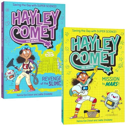Hayley Comet Kid Genius 天才少女海莉1-2 儿童科幻太空冒险图像小说 科学知识科普漫画书 中小学生课外阅读 英文原版进口图书