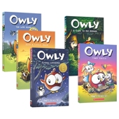 学乐猫头鹰奥莉与毛毛5册 儿童趣味课外读物 Flying Home 飞行训练 The 英文原版 进口图书 Lessons 全彩漫画 Way Owly Scholastic