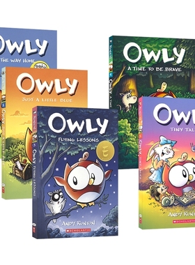Scholastic Owly 学乐猫头鹰奥莉与毛毛5册 全彩漫画 The Way Home Flying Lessons 飞行训练 儿童趣味课外读物 英文原版进口图书
