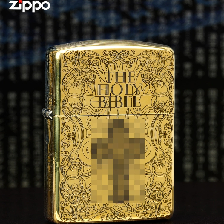 zippo正版煤油打火机唐草浮雕十字盔甲康斯坦丁五面浮雕典藏男礼