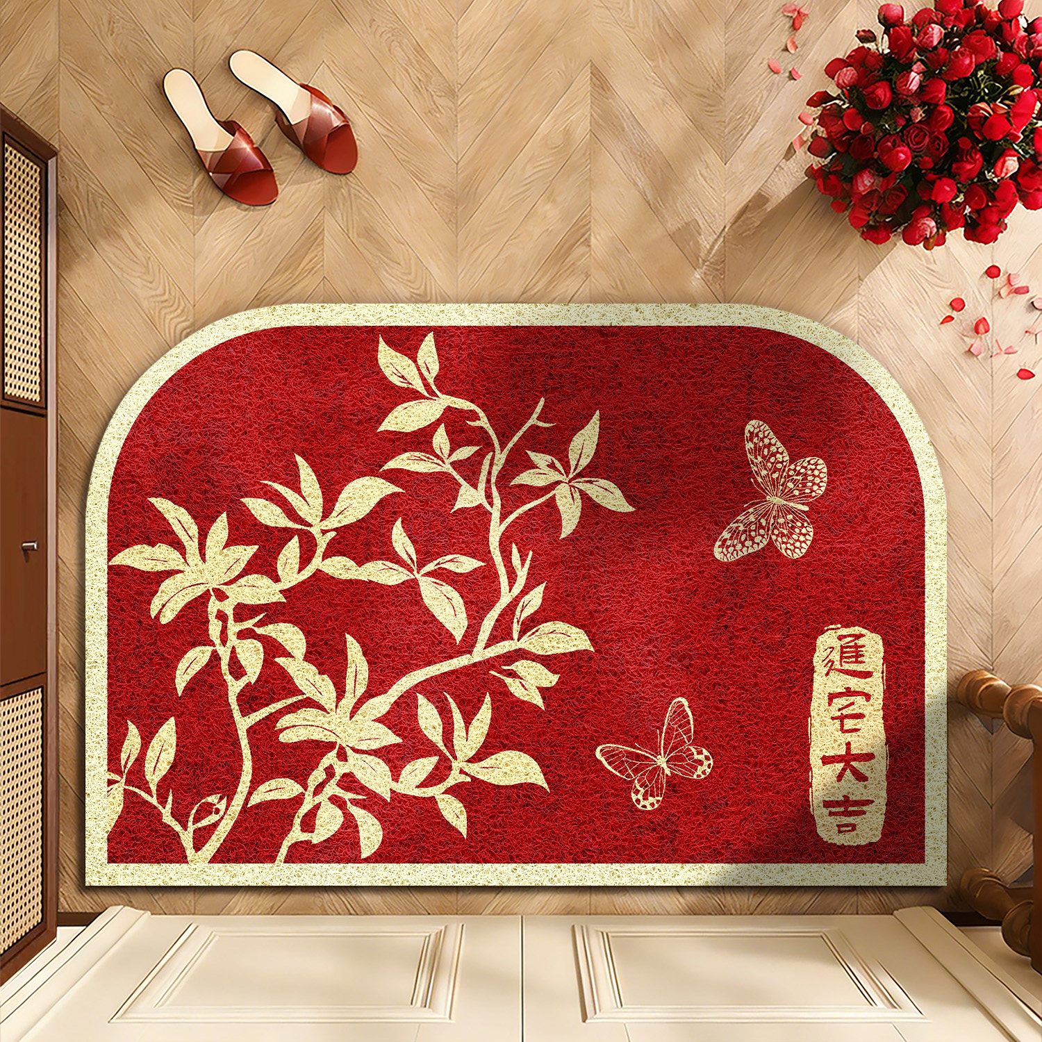 入户门地垫进门马年新年门垫脚垫子进门口脚踏垫红色喜庆门外地毯,居家布艺,入户地垫,淘宝优惠券,粉丝福利购,淘宝优惠卷