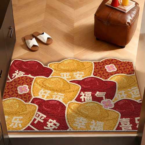 入户门地垫防滑垫子红色异形