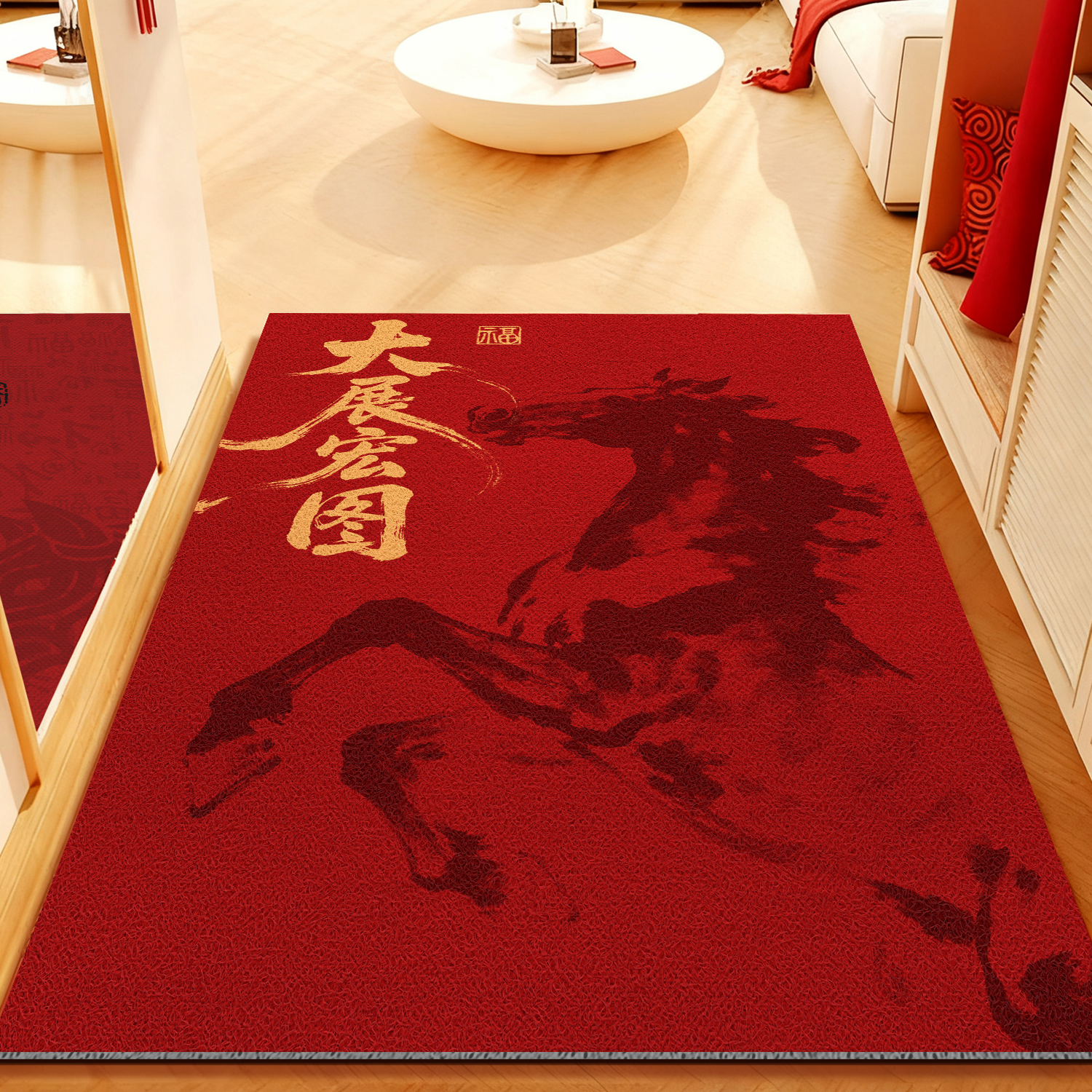 入户门地垫2025新款红色喜庆