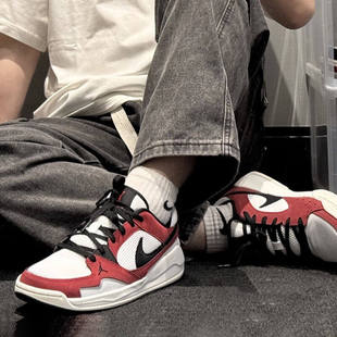 NIKE耐克休闲鞋男鞋运动鞋Jordan透气红色低帮滑板鞋HJ6777-106