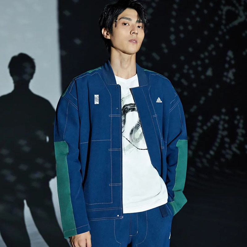 阿迪达斯运动套装男装武极降龙掌外套牛仔上衣裤子GP0905