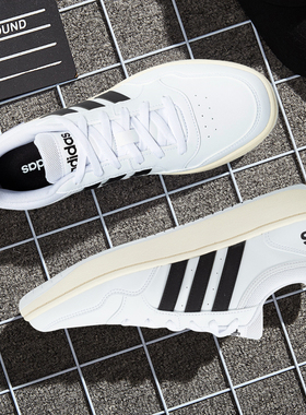 Adidas阿迪达斯官方旗舰Neo低帮板鞋男鞋白色运动休闲鞋GY5434