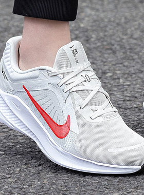 NIKE耐克白红色跑鞋男SWIFT 3网面透气健身运动鞋男士缓震跑步鞋