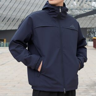 阿迪达斯加绒夹克男装保暖运动服梭织休闲训练宽松外套KA1306