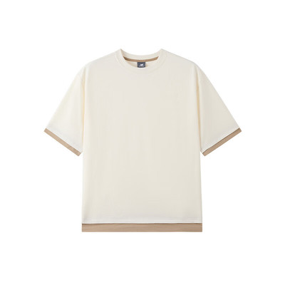 NEW BALANCE 男子运动休闲圆领假两件短袖宽松透气T恤AMT52301