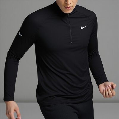Nike耐克男跑步上衣半拉链