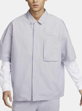 Nike/耐克短袖男装运动服宽松休闲T恤透气翻领衬衫DX7869-012