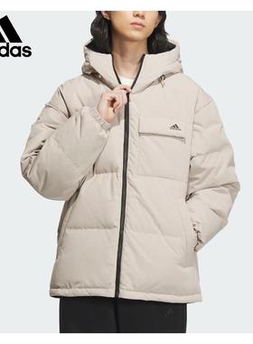 阿迪达斯绒服男装运动服时尚百搭保暖双面穿连帽夹克外套IV7570