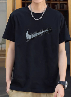 nike耐克T恤男2024新款运动半袖上衣夏季透气纯棉印花短袖FV8399