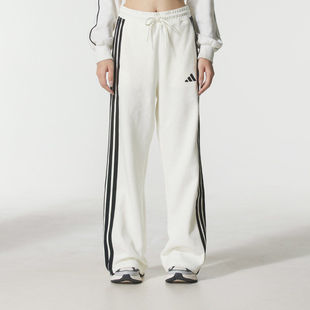 Adidas阿迪达斯女裤健身训练运动裤休闲针织宽松直筒长裤KC0045