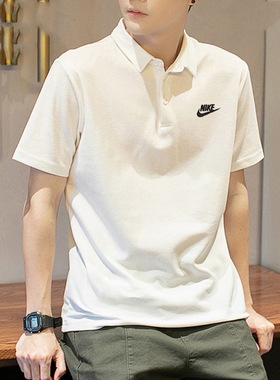 Nke耐克翻领polo衫2024夏季新款健身服透气运动短袖商务T恤FN3895