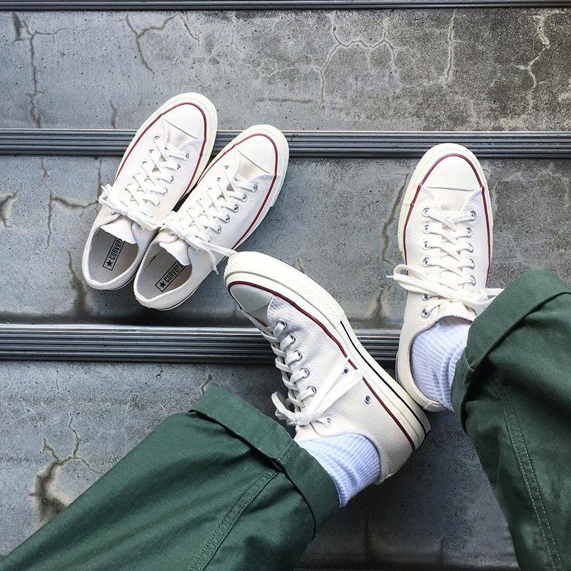 Converse匡威男鞋女鞋低帮米白1970S三星标休闲帆布鞋板鞋162062C