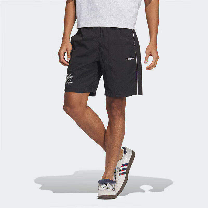 阿迪达斯三叶草梭织短裤男裤跑步裤子休闲五分裤健身运动裤JP1415