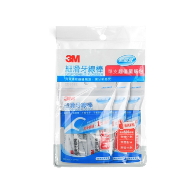 3M牙线棒独立包装超细家庭装剔牙神器间隙刷牙缝刷齿间刷96支/袋
