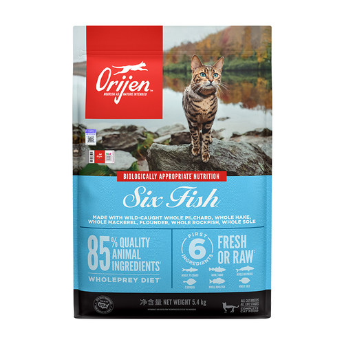 orijen渴望六种鱼猫粮进口无谷美毛营养成猫幼猫全价猫粮1.8kg