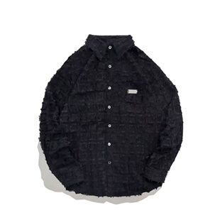 男休闲小香风情侣装 衬衫 外套ins潮 国潮流苏长袖 春秋季