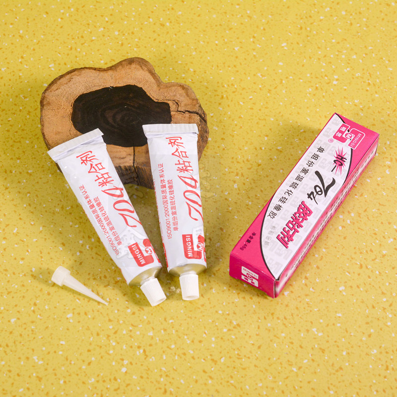 明思704 黏胶剂硅橡胶防水绝缘耐高温有机胶乳白色灌封防水胶黏剂