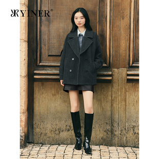 羊毛呢可拆卸式 法式 YINER音儿专选新款 白鹅绒内胆羽绒服 舒心