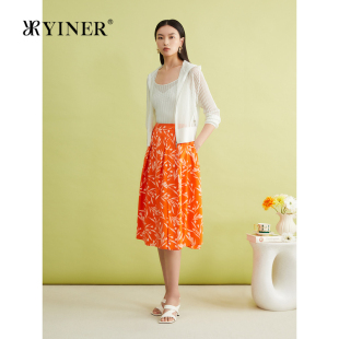 轻薄连帽针织开衫 天丝系列 YINER音儿专选春季 法式