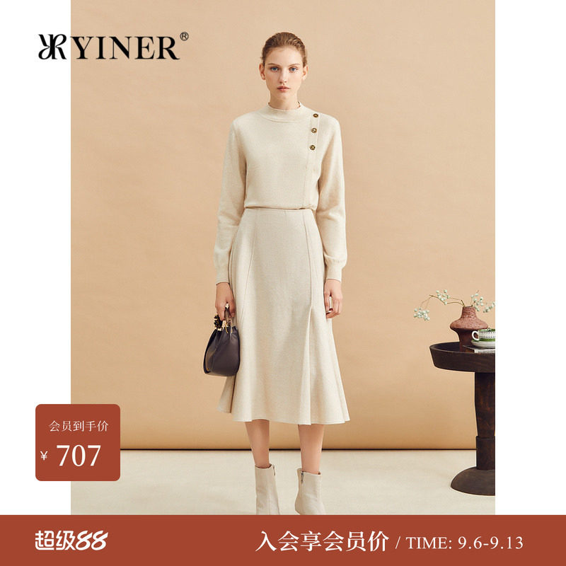音儿100%山羊绒法式轻柔针织衫图片