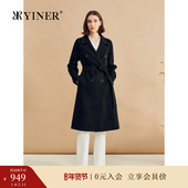 100美丽诺羊毛 YINER音儿专选女装 冬季 时尚 双面毛呢大衣外套