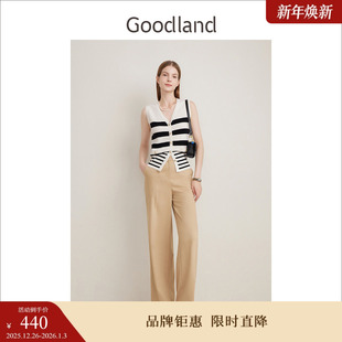 Riley条纹背心羊毛马甲 优雅Bridget Goodland美地春季 法式