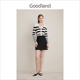 优雅Bridget Goodland美地春季 法式 Riley条纹假两件连衣裙