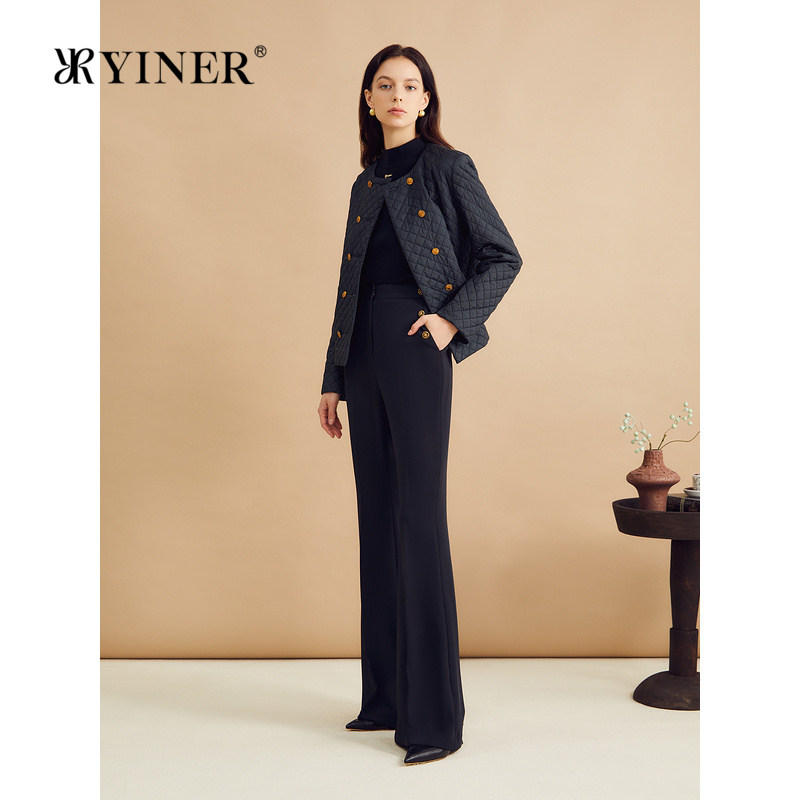 YINER音儿女装秋季时尚蚕丝棉服法式廓形休闲短外套,女装/女士精品,短外套,淘宝优惠券,粉丝福利购,淘宝优惠卷