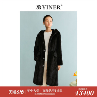 大衣 保暖水貂毛皮皮草一片式 冬季 YINER音儿专选女装