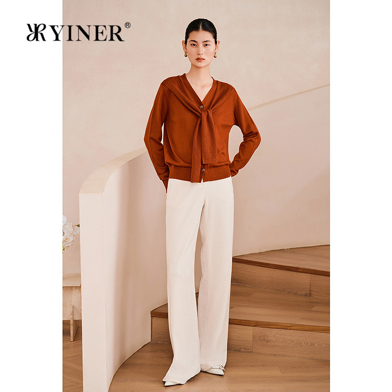 【舒心】YINER音儿专选春季新款米白色长裤百搭雪尼尔直筒休闲裤,女装/女士精品,休闲裤,淘宝优惠券,粉丝福利购,淘宝优惠卷