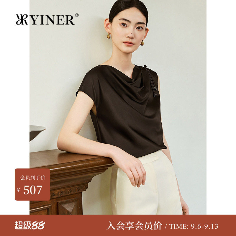 音儿夏季新中式桑蚕丝流苏衬衫女图片