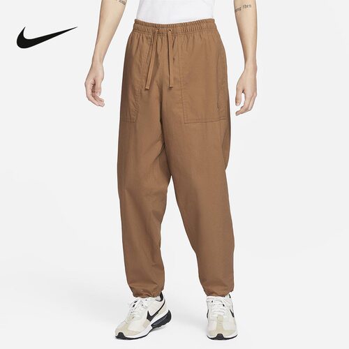 耐克裤子男NIKE CLUB 梭织长裤户外徒步束脚宽松运动裤FN3097-281