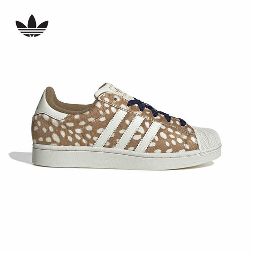 adidas阿迪达斯三叶草贝壳头鞋女SUPERSTAR鹿纹经典板鞋 KJ4642