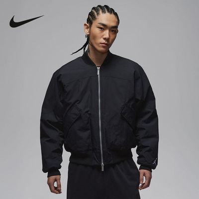 NIKE耐克男棉服2026春新款保暖棉衣运动外套飞行员夹克IH0872-010