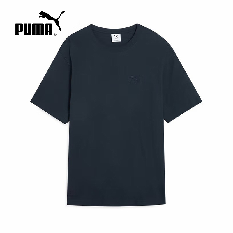 PUMA彪马2025夏男女同款舒适百搭纯色宽松透气短袖T恤 632978-14