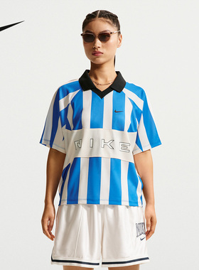 NIKE耐克夏季新款女子Oversize风球衣运动休闲T恤短袖 IO0914-435