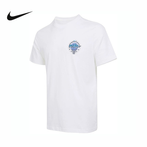 Nike耐克男短袖夏季休闲训练透气印花圆领篮球运动T恤IB4331-100