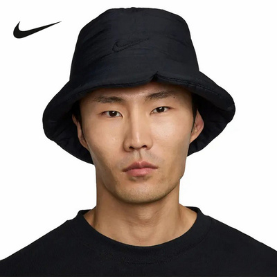NIKE耐克男女帽子2025冬新款蓬松保暖渔夫帽休闲运动帽IF8853-010