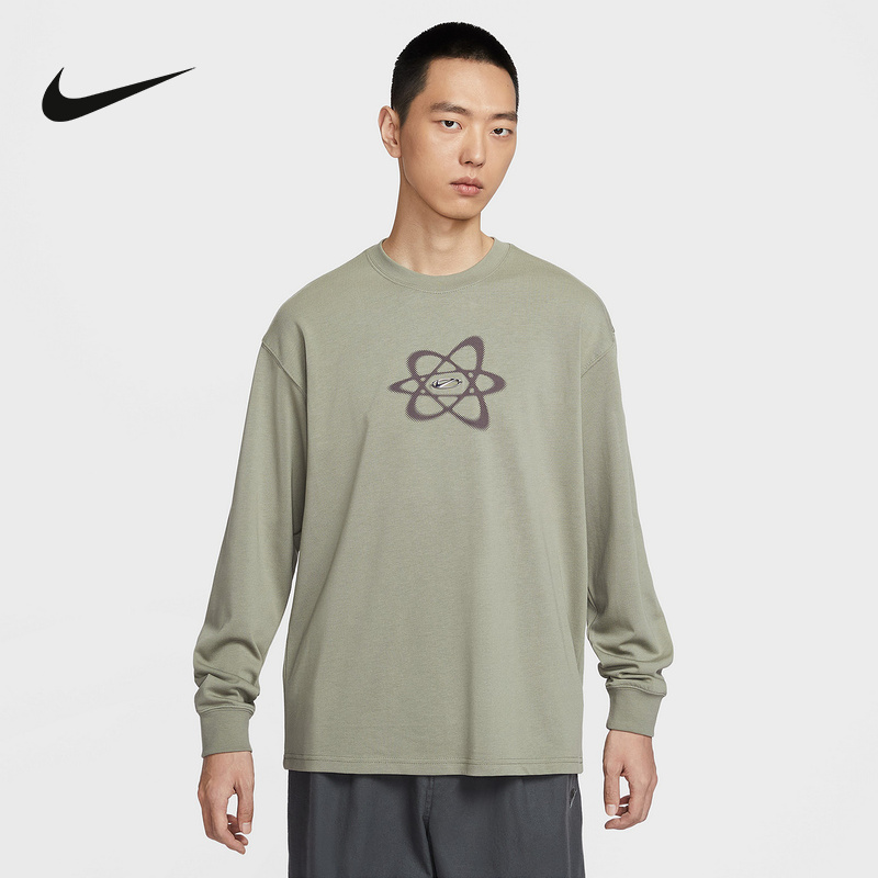 NIKE耐克男子宽松厚实长袖T恤25冬新款圆领卫衣套头衫HV0149-320