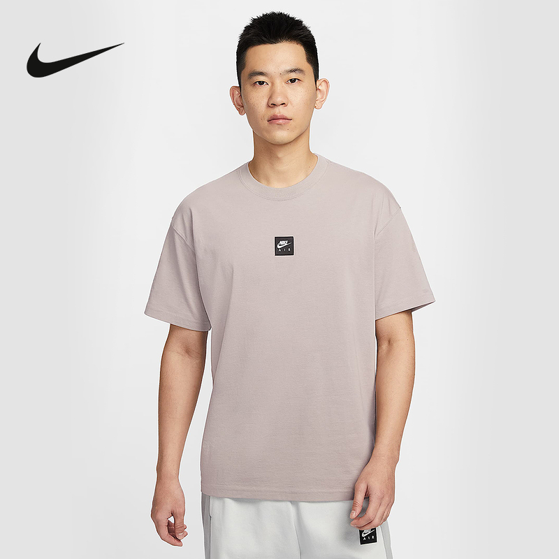 NIKE耐克短袖男2025夏新品宽松时尚棉透气休闲半袖T恤HJ0727-009