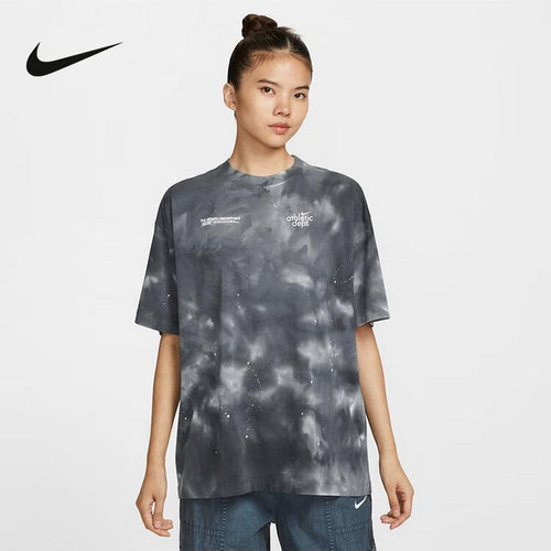 NIKE耐克女子短款修身运动T恤夏扎染印花速干透气短袖II7232-289