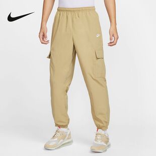 HJ1991 Nike耐克男裤 297 收口运动长裤 裤 25夏新款 卡其梭织宽松工装